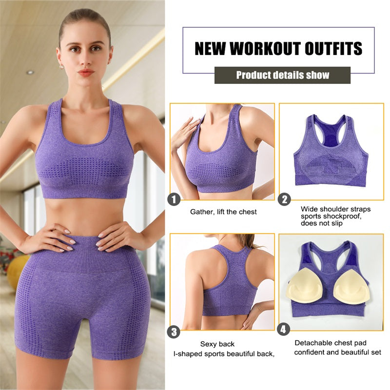 Push-Up Seamless Fitness Leggings & Bra Workout Set
