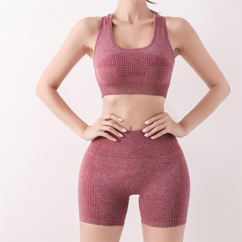 Scrunch Butt Workout Set Seamless Push-Up Bra & High Waist Leggings