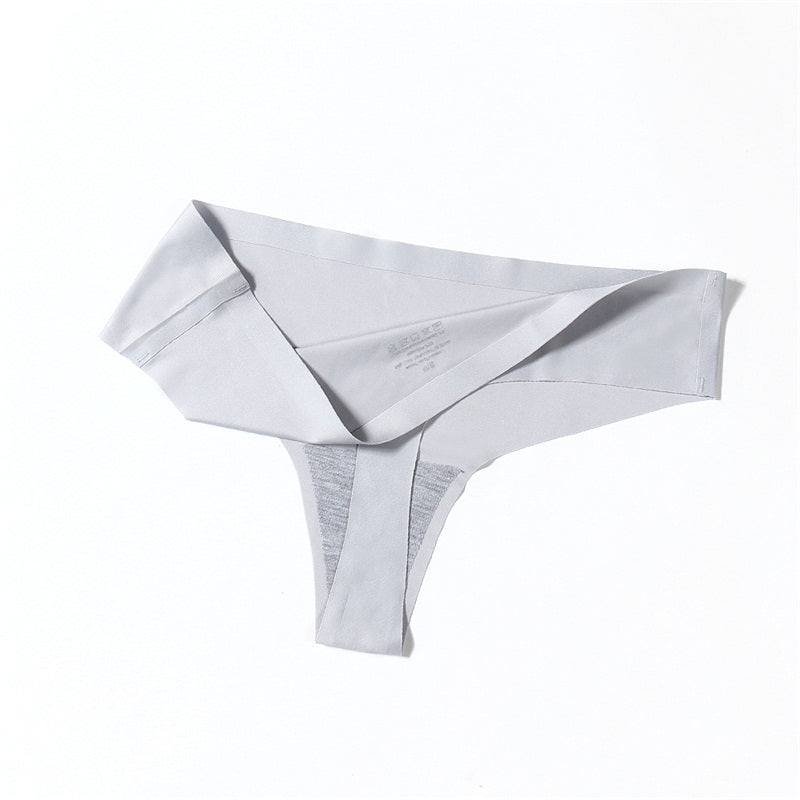 Seamless Ice Silk Thong Panties T-Back G-String Women’s Bikini Underwear