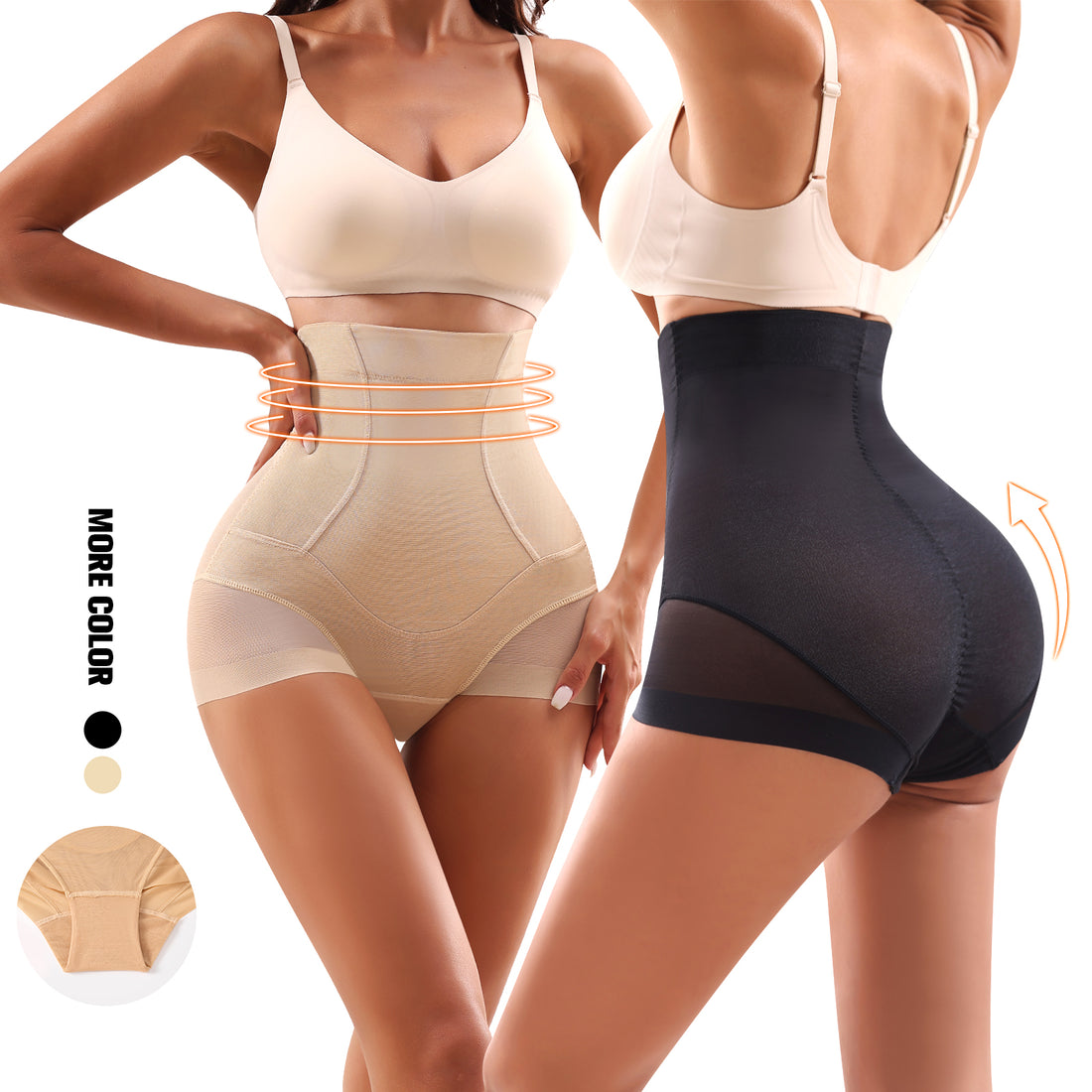 Seamless Tummy Control Gym Bodysuit Firm Compression Panty Shapewear