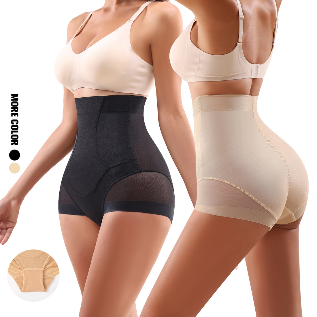 Seamless Tummy Control Gym Bodysuit Firm Compression Panty Shapewear