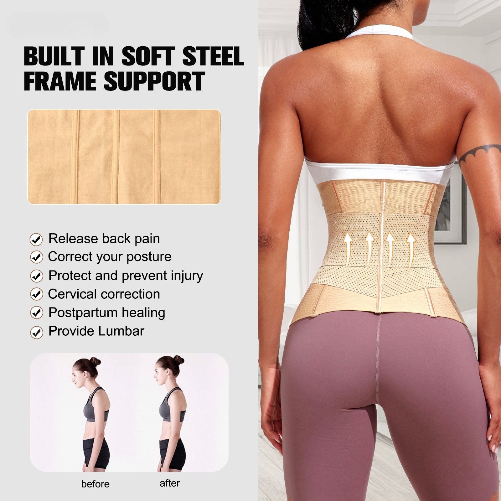 Seamless Waist Trainer Slimming Tummy Shaper Belt for Women