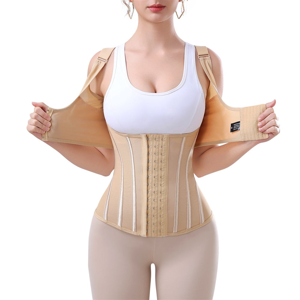 Shoulder Strap Waist Trainer Vest Double Trimmer Tummy Control Shaper Belt