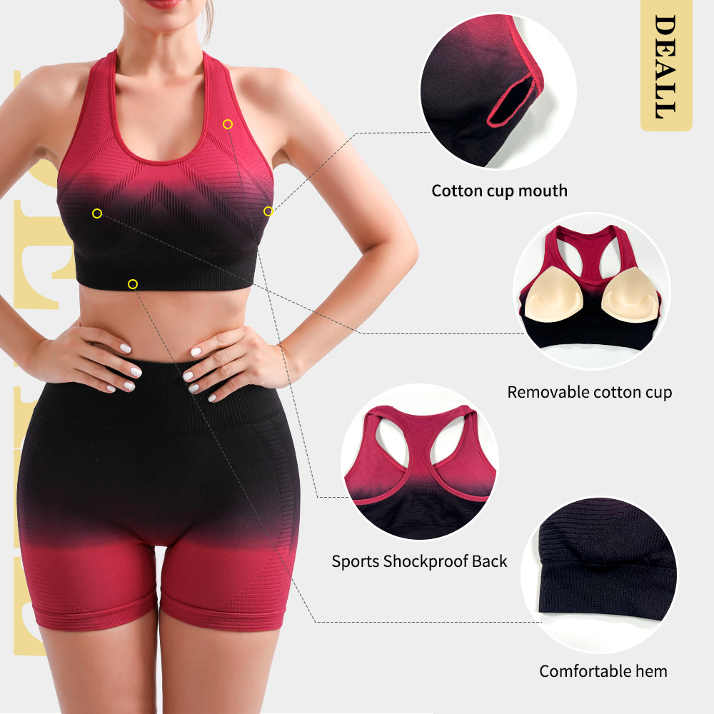 Sports Set Push-Up Gym Bra and Scrunch Butt Lift High Waist Yoga Leggings