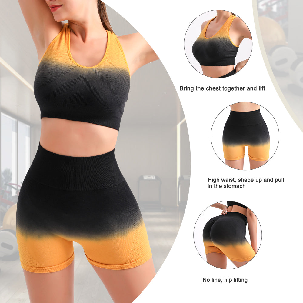 Sports Set Push-Up Gym Bra and Scrunch Butt Lift High Waist Yoga Leggings