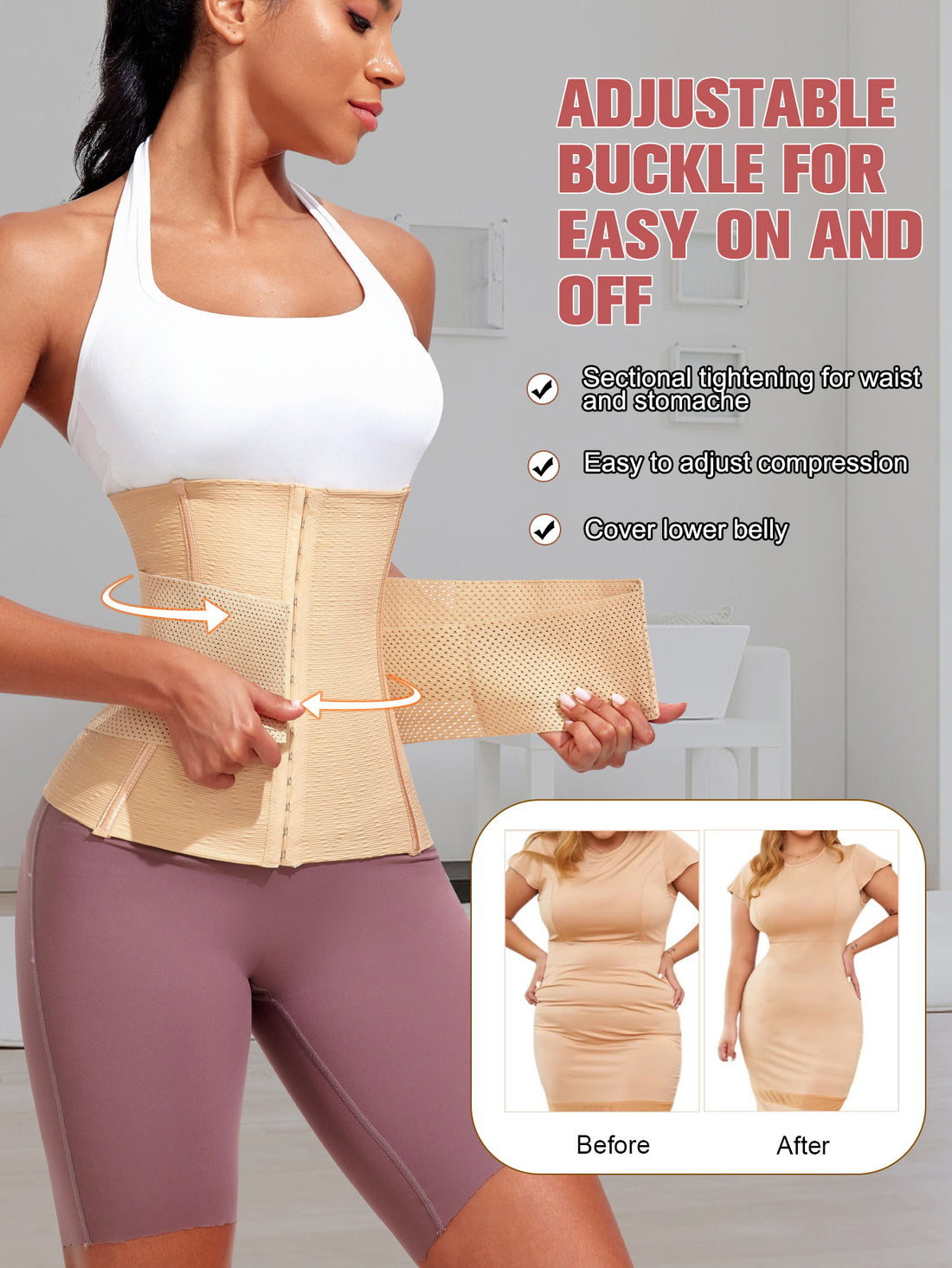 Sweat Belt Waist Trimmer Fitness Shaper Slimming Belt Waist Control