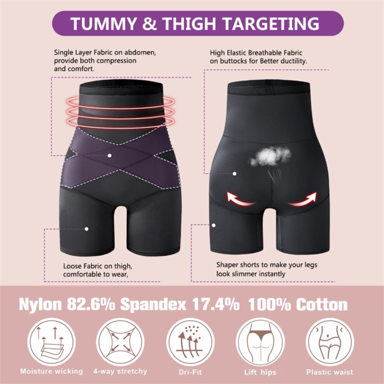 Thigh Butt Lift Shapewear High Waist Trainer Tummy Control Panties Shaper
