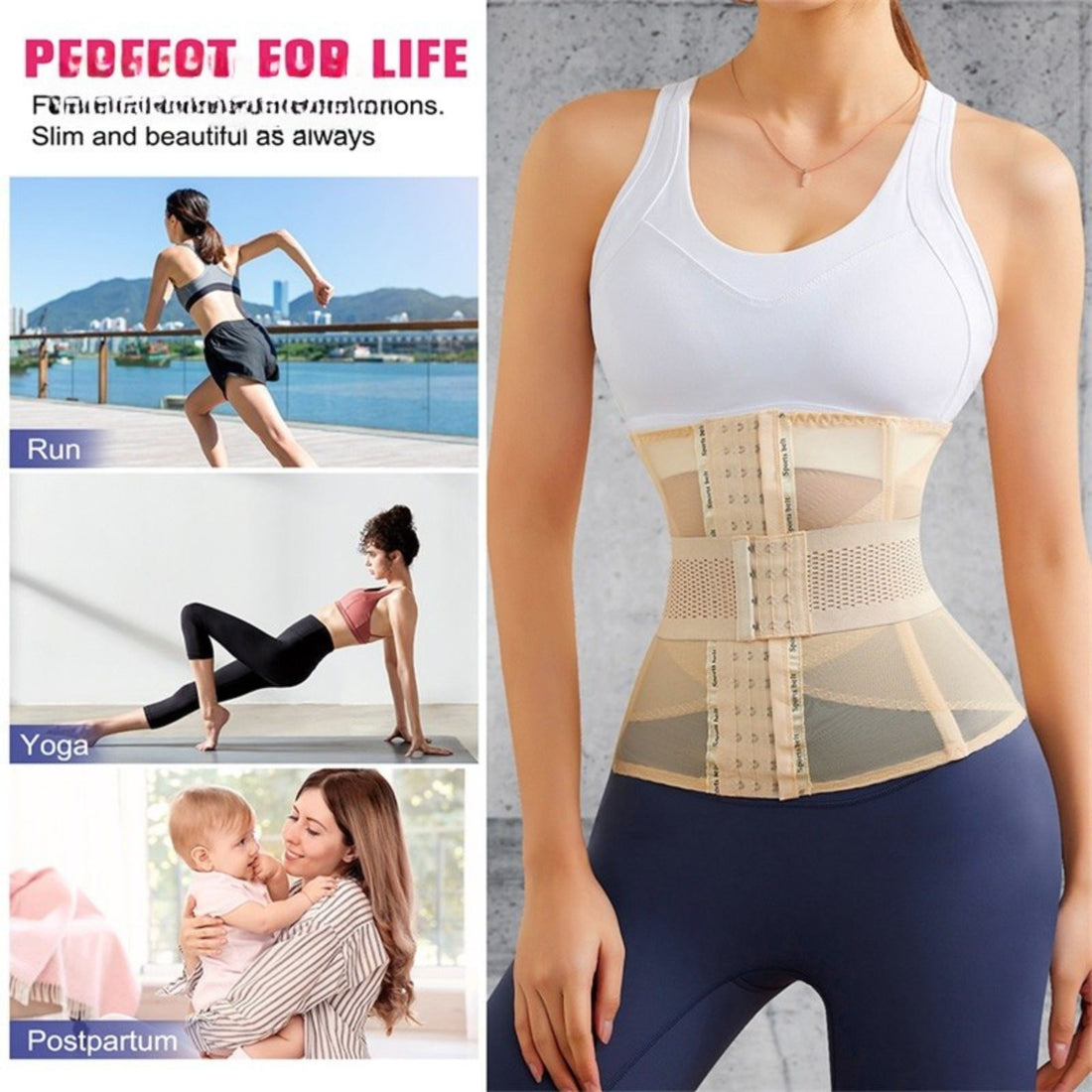 Translucent Ventilate Full Body Plus Size Waist Trainer Shaper Tummy Control