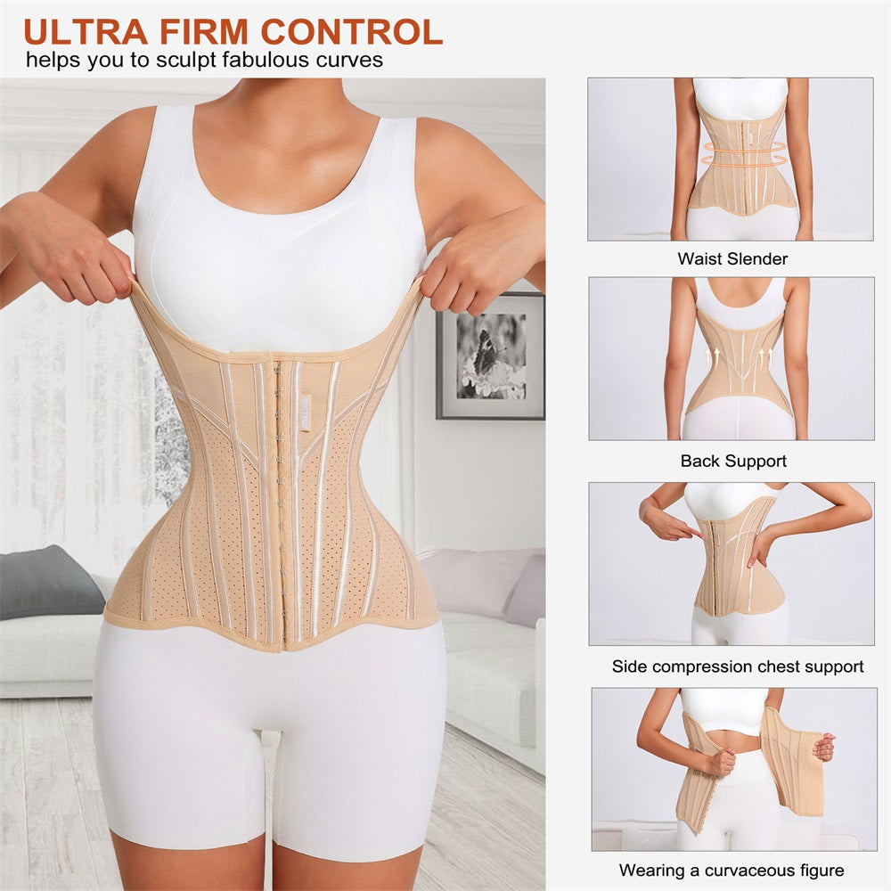 Trimmer Cincher Corset Double Belt Wrap Girdle Tummy Control Shaper