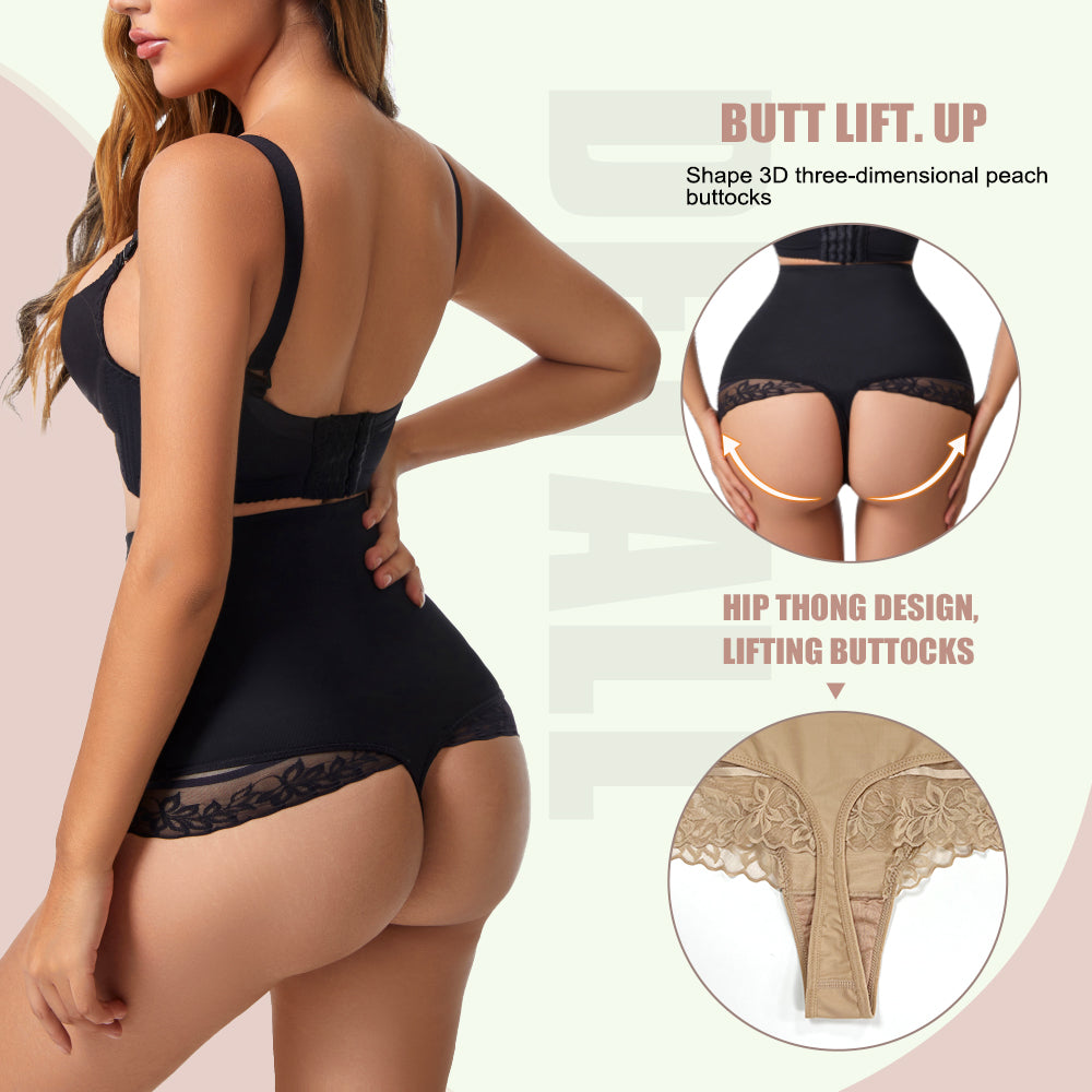 Tummy Control Thigh Panties Lace Butt Lift Underwear High Waist Trainer Shaper