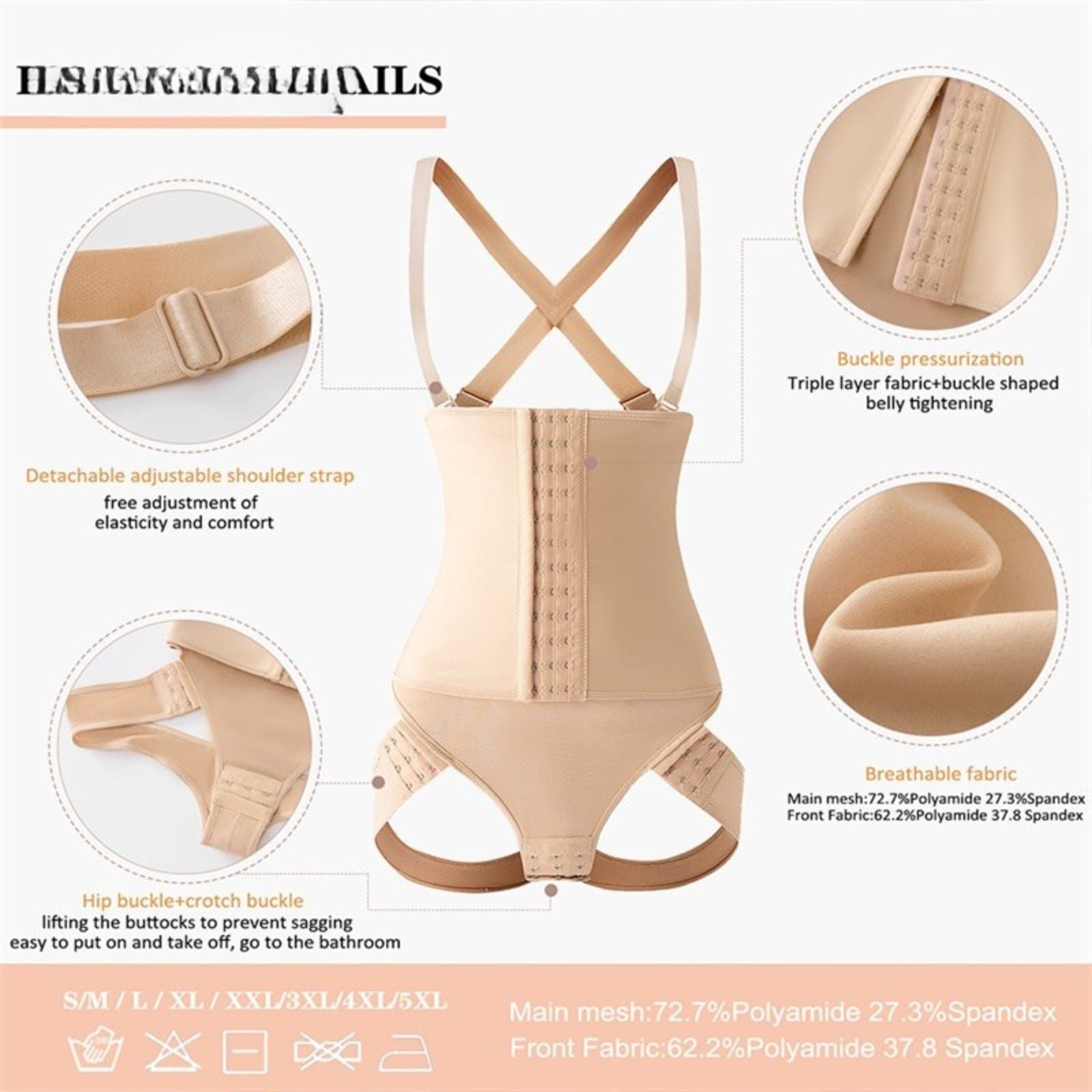 Underwear Shaping Shoulder Strap Trainer Butt Lift Waist Trainer Shapewear