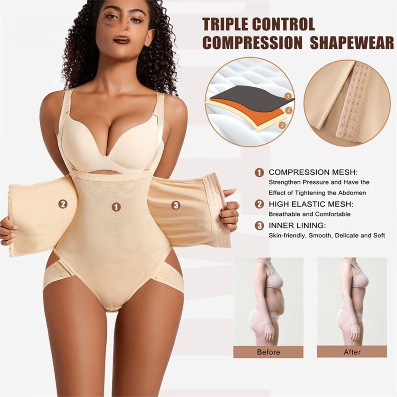 Underwear Shaping Shoulder Strap Trainer Butt Lift Waist Trainer Shapewear