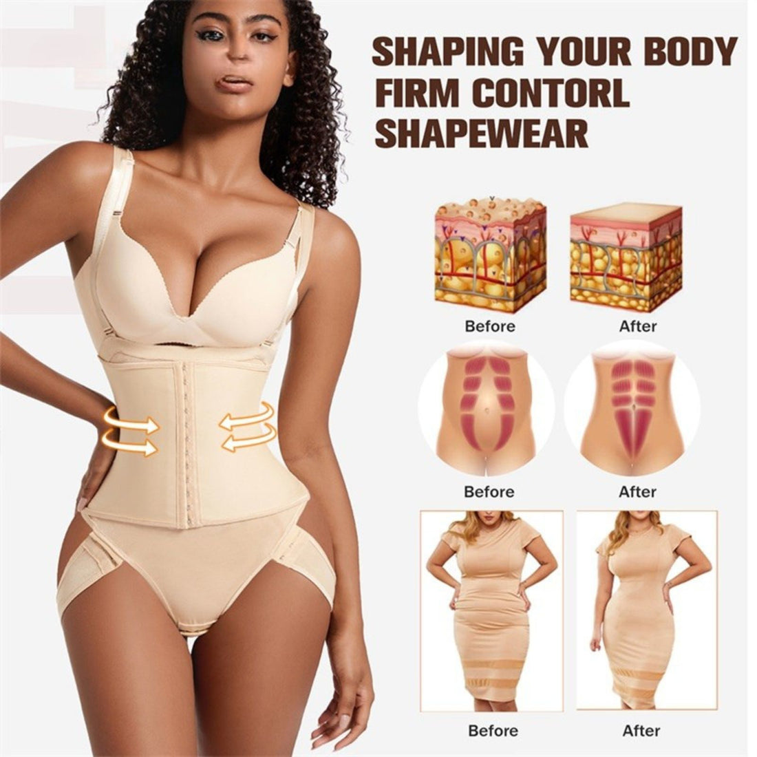 Underwear Shaping Shoulder Strap Trainer Butt Lift Waist Trainer Shapewear
