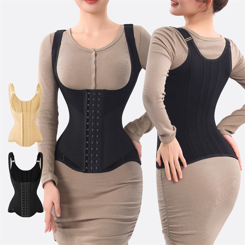 Waist Trainer Double Belt Tummy Control Shapewear Corset Wrap