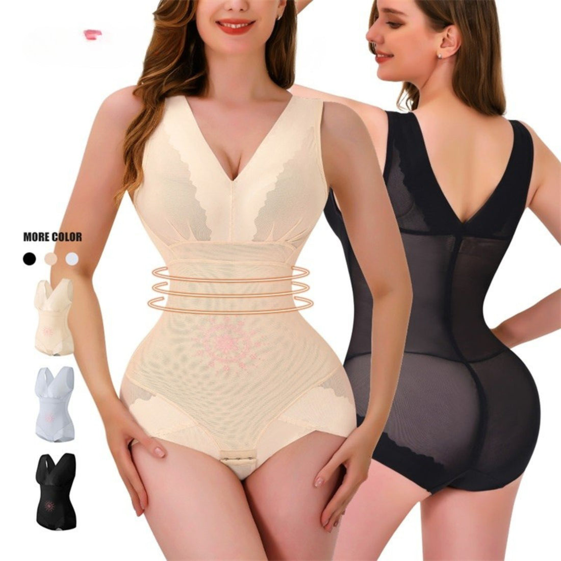 Waist Trainer Shapewear Tummy Control Shaper Bodysuit With Butt Lifter