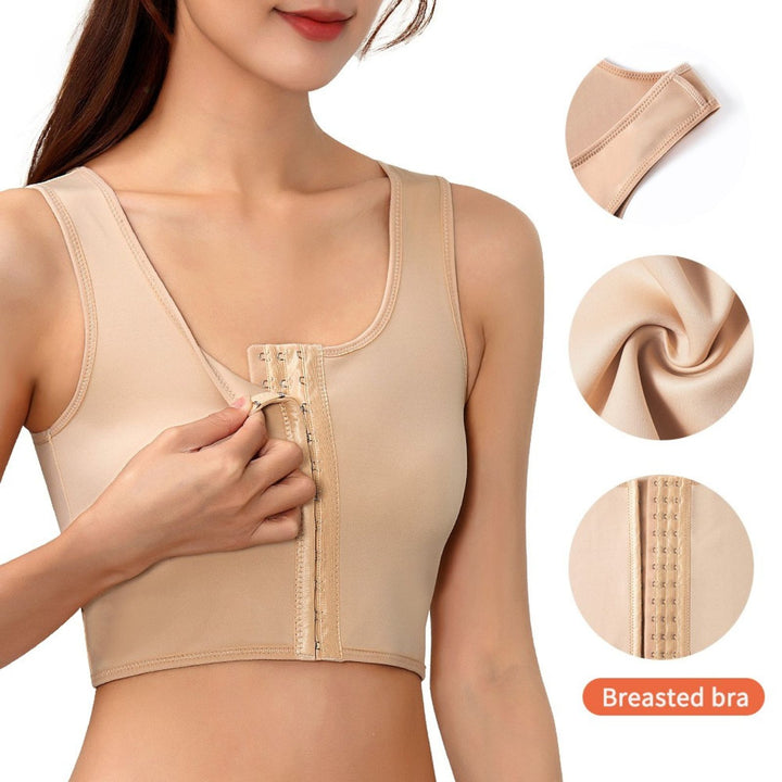 Wireless Breast Flat Belly Bra Body Corset Crop Shapewear Cami Tank Top