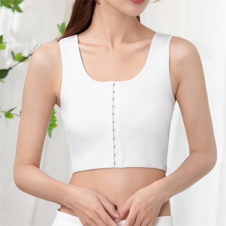 Wireless Breast Flat Belly Bra Body Corset Crop Shapewear Cami Tank Top