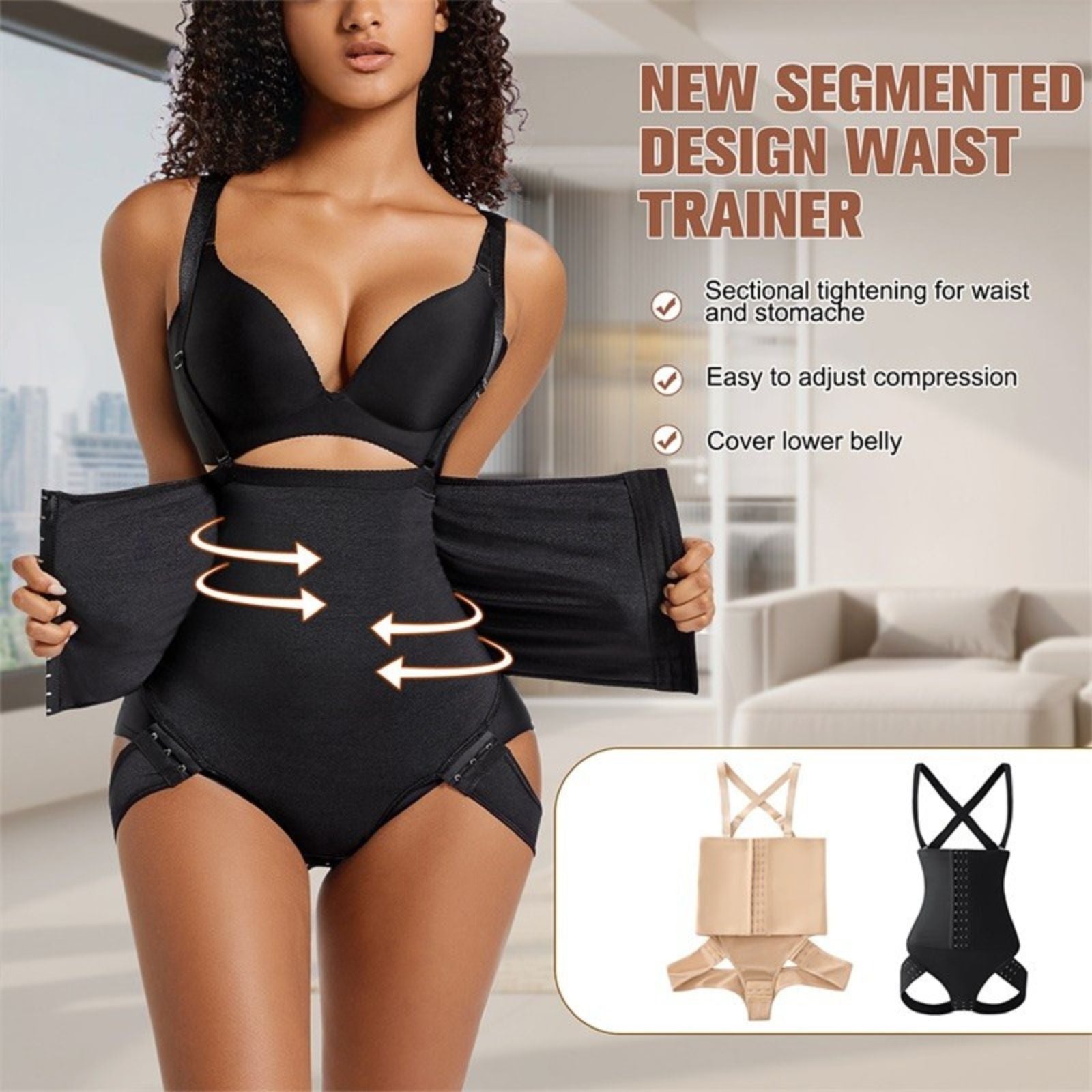 Women Pull Body Corset Shaping Waist Trainer Shapewear Tummy Control Butt Lift