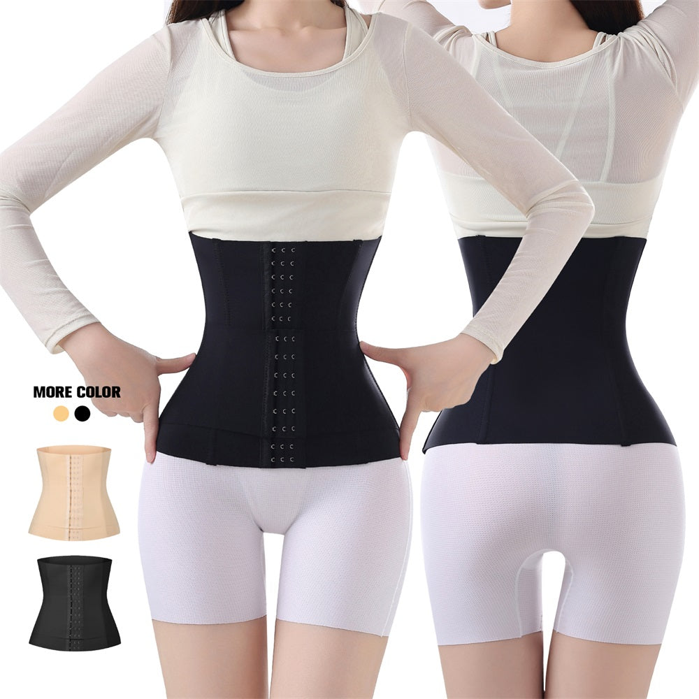 Women’s Adjustable Double Belt Waist Cincher Corset Shapewear for Tummy Control
