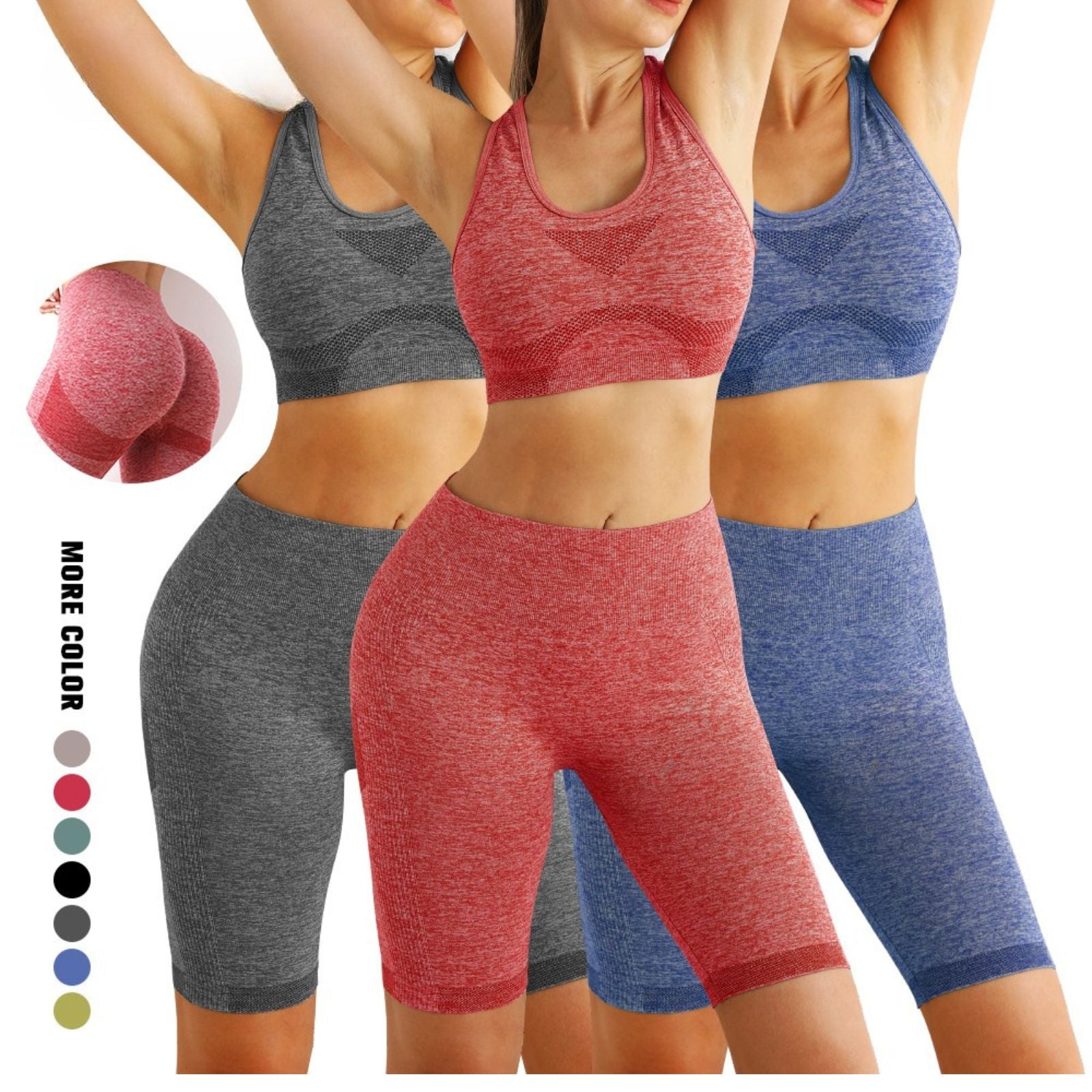 Women’s Butt Lift Leggings Seamless Yoga Set for Gym Fitness and Workout