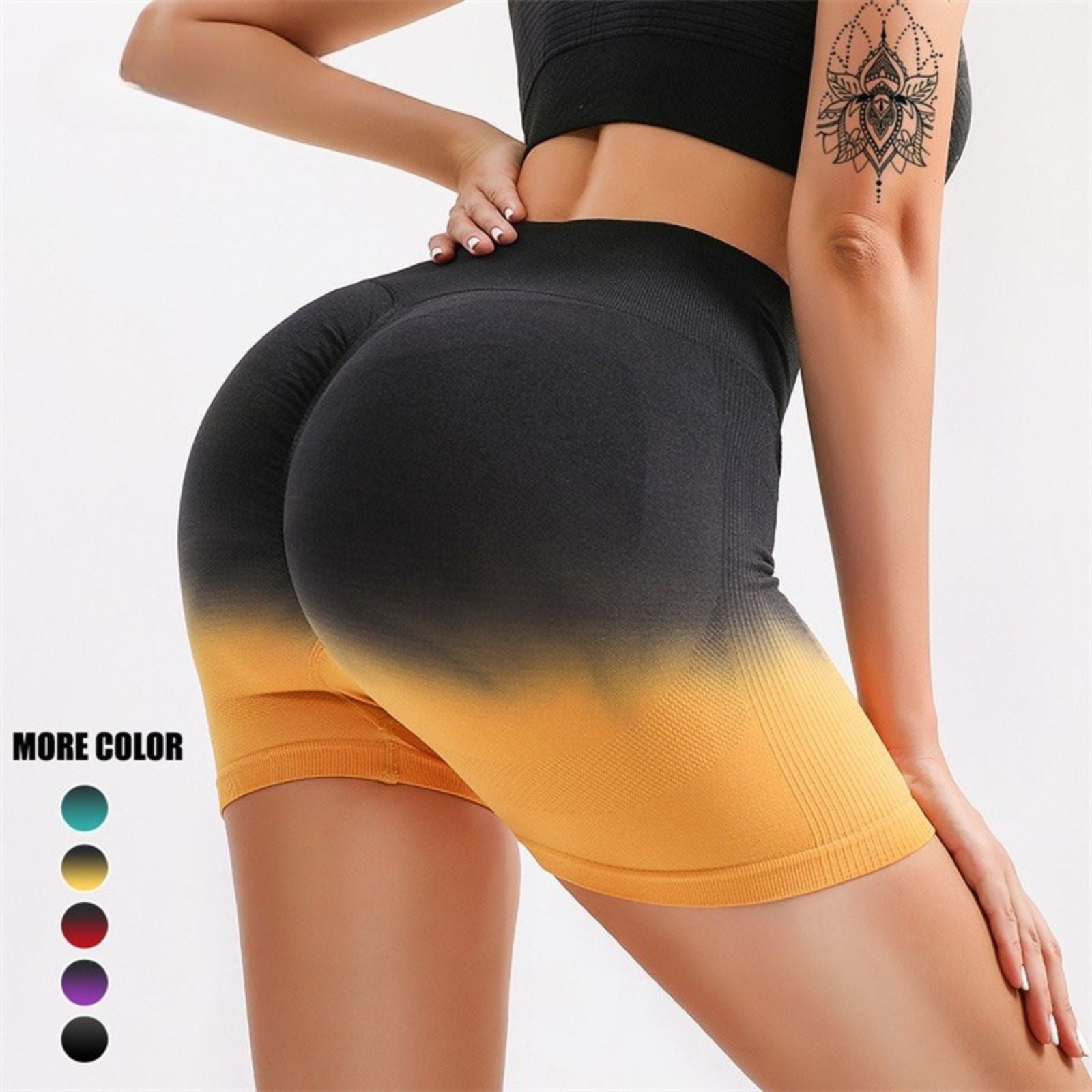 Women’s Butt Lift Yoga Shorts Seamless Fitness Gym Leggings